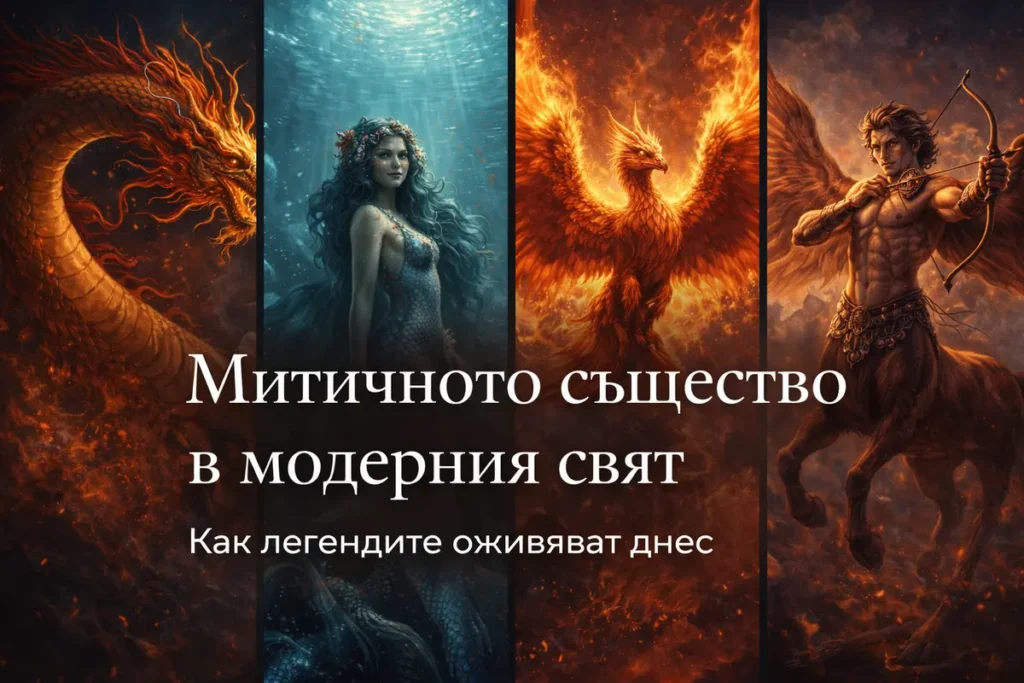 Митични създания в съвременния свят - дракон, русалка, феникс и кентавър в модерна интерпретация